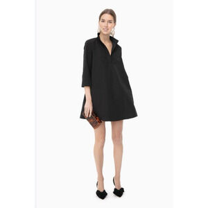 Tuckernuck Black Mini Dress with Collared V-Neck